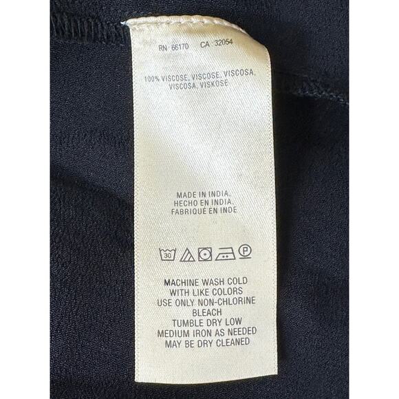 Maeve Anthropologie Top Womens 2 Black Brearly Cold Shoulder Feminine Ruffle - Picture 7 of 8